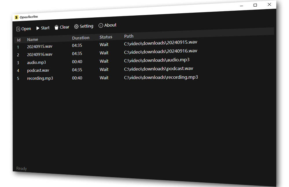 OpenScribe screenshot